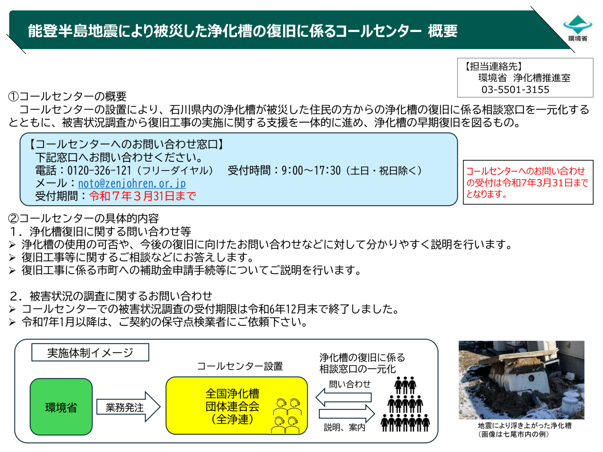 250228浄化槽コールセンターの概要
