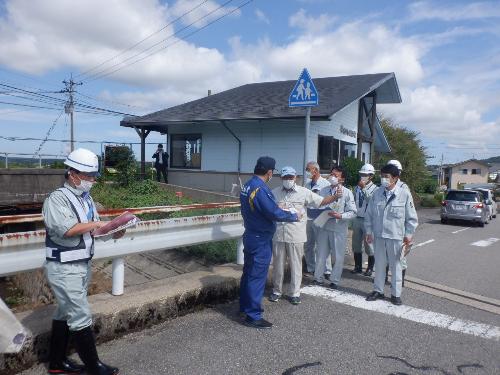 9月10日 西田国土交通省政務官による大雨災害現場視察